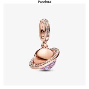 Pandora Planet Saturn Sparkling Dangle Charm